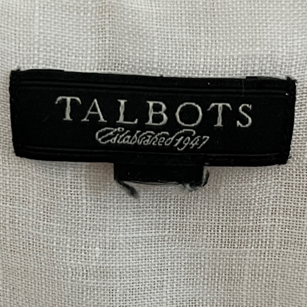 Talbots Linen Blouse with Ruffled V-Neck - Picture 6 of 7